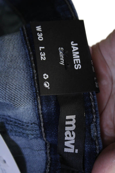 Mavi Jeans Mens Skinny Dark Blue High Rise Jeans Button Fly Size 30