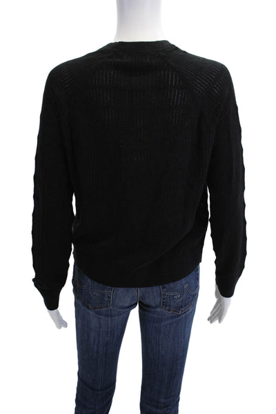 27 Miles Unisex Black Crew Neck Pullover Sweater Size S
