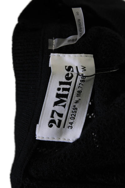 27 Miles Unisex Black Crew Neck Pullover Sweater Size S