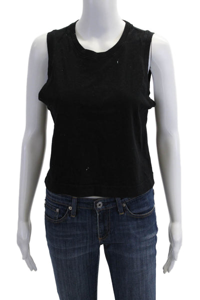 Perfect White Tee Womens Basic Cropped Tank Black Size S