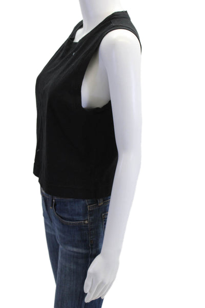 Perfect White Tee Womens Basic Cropped Tank Black Size S