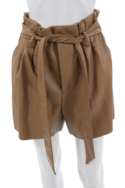 Zara Unisex Brown Bohemian Tie-Waist Polyester Shorts Size M