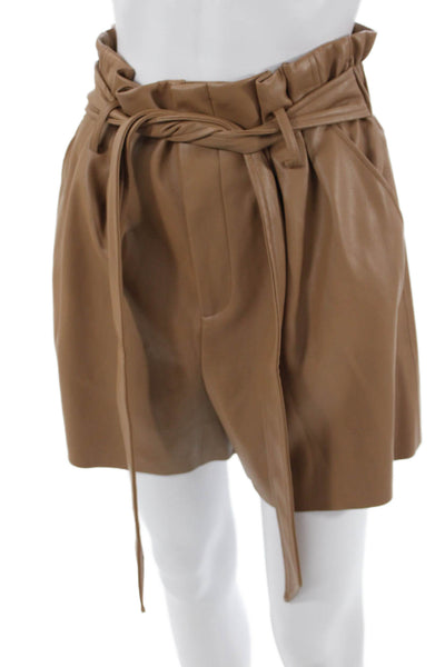 Zara Unisex Brown Bohemian Tie-Waist Polyester Shorts Size M