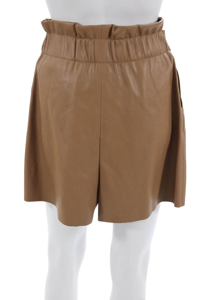 Zara Unisex Brown Bohemian Tie-Waist Polyester Shorts Size M