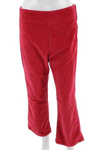Free People Women Cropped Pants Red Bohemian Zip Inseam 26 Size M