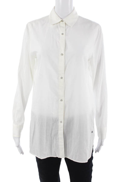 Rag & Bone Jean Women Tunic Button-Up Collared Long Sleeve White Cotton Size XS