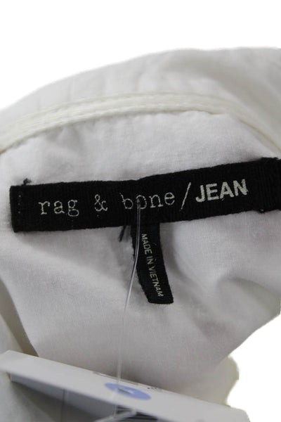 Rag & Bone Jean Women Tunic Button-Up Collared Long Sleeve White Cotton Size XS