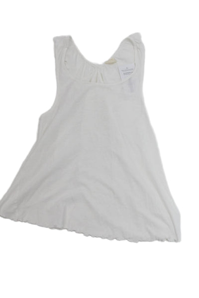 Zara Kids Girls Solid Scoop Neck Pullover Tank Top White Size 13/14