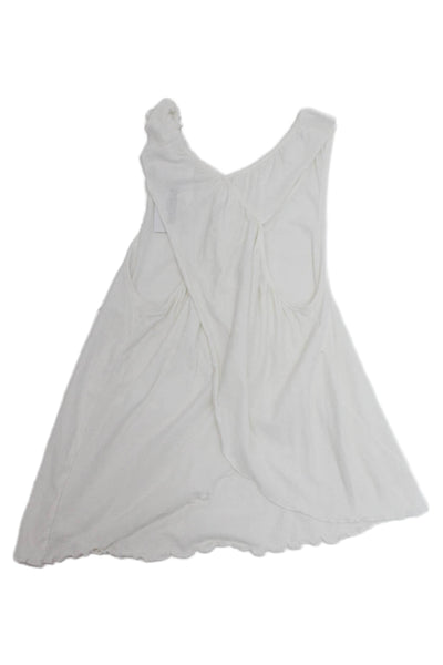Zara Kids Girls Solid Scoop Neck Pullover Tank Top White Size 13/14