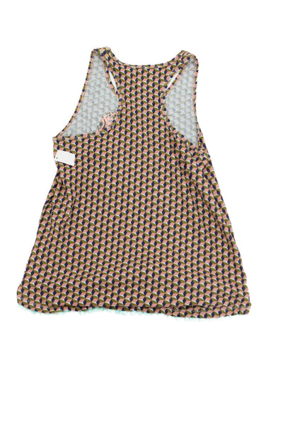 Scotch & Soda Girls Cotton Blend Geometric Print Tank Top Orange Size 12