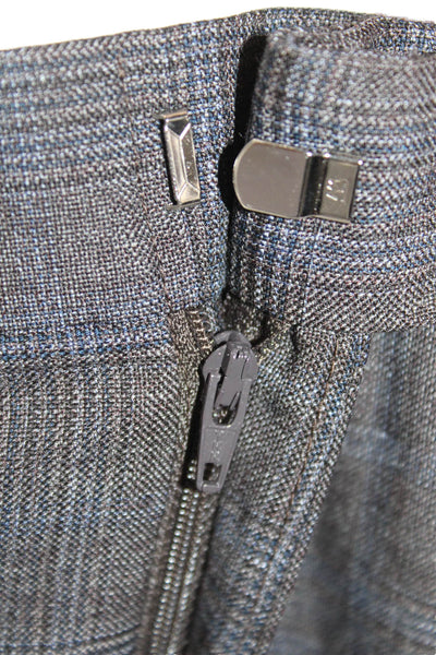 Michael Kors Men Dress Pants Dark Gray Plaid Size 34