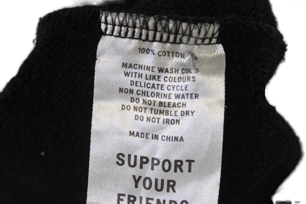 Krost Mens Pullover Sweatshirt Black Mock Neck 100% Cotton Size M