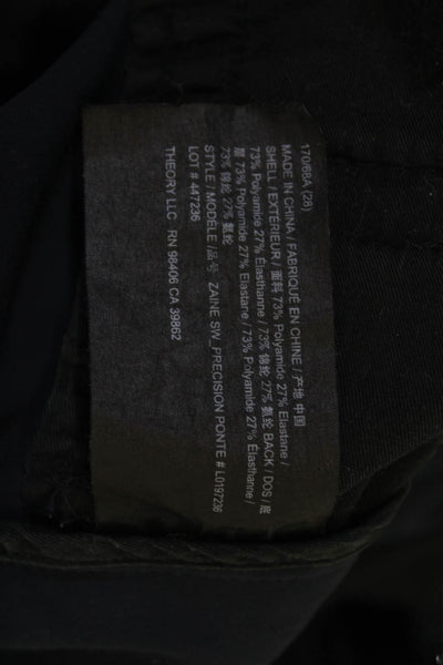 Theory Mens Dress Pants Black 73% Polyamide 27% Elastane Size 28