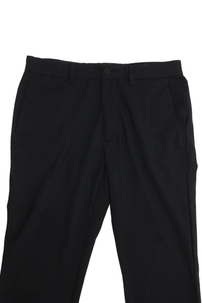 Theory Men Dress Pants Black Button Polyamide/Elastane Size 28