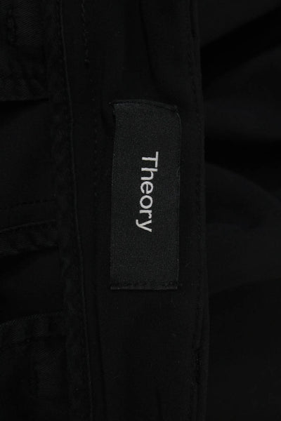 Theory Men Dress Pants Black Button Polyamide/Elastane Size 28