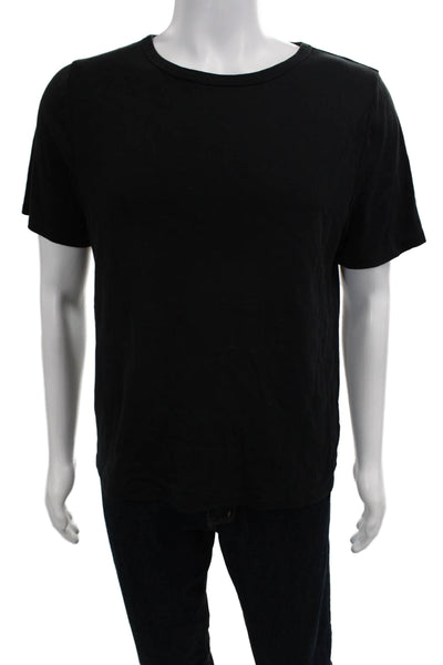 J Crew Men Black 100% Cotton Crew Neck Short Sleeve T-Shirt Size 2XL