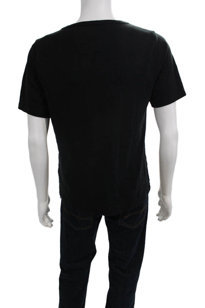 J Crew Men Black 100% Cotton Crew Neck Short Sleeve T-Shirt Size 2XL