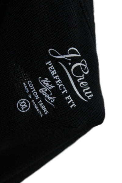 J Crew Men Black 100% Cotton Crew Neck Short Sleeve T-Shirt Size 2XL