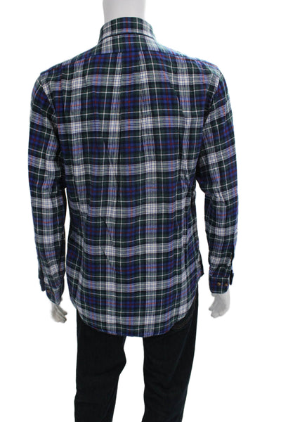 Brooks Brothers Men's Long Sleeves Button Down Multicolor Plaid Shirt Size M