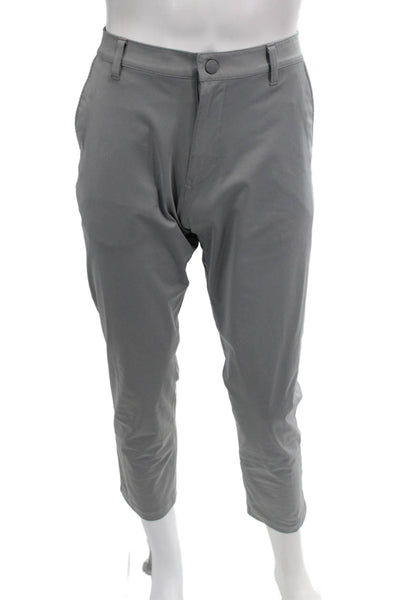 Rhone Mens Gray Cropped Ankle Pants Polyester Button Fly Size 32