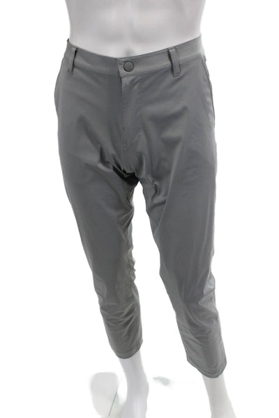 Rhone Mens Gray Cropped Ankle Pants Polyester Button Fly Size 32