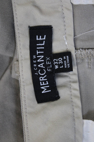 J Crew Mens Chinos Beige Button Cotton Stretch Size 32