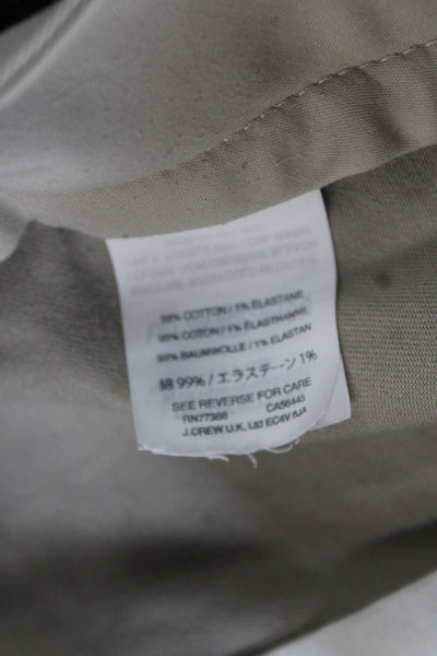 J Crew Mens Chinos Beige Button Cotton Stretch Size 32