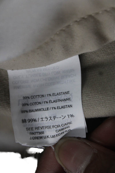 J Crew Mens Chinos Beige Button Cotton Stretch Size 32