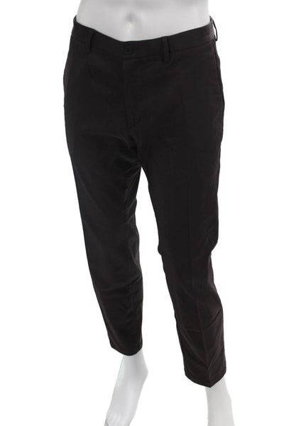 Theory Mens Black Ankle Cropped Dress Pants Button Size 32
