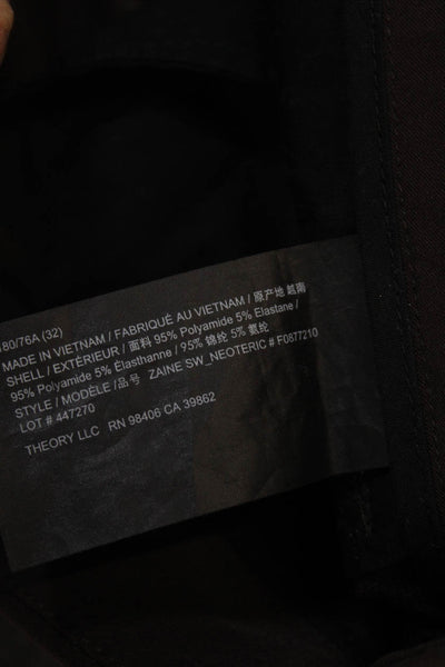 Theory Mens Black Ankle Cropped Dress Pants Button Size 32