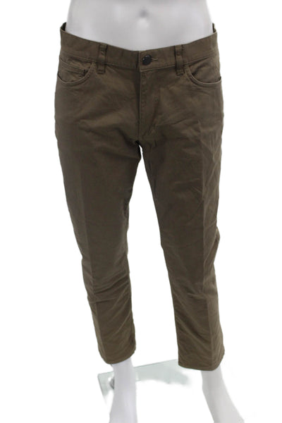 Theory Men Chinos Brown Button Closure Size 32
