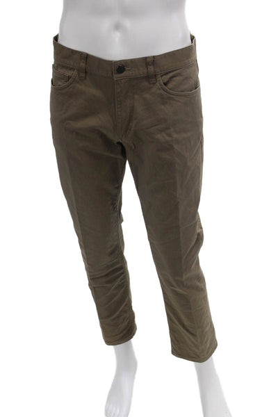 Theory Men Chinos Brown Button Closure Size 32
