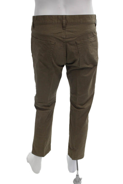 Theory Men Chinos Brown Button Closure Size 32