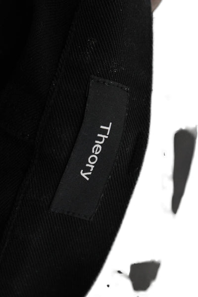 Theory Mens Cropped Ankle Pants Black Cotton Button Size 32