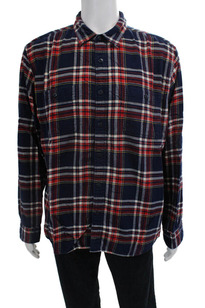 J Crew Men's Long Sleeves Cotton Button Down Multicolor Plaid Shirt Size XL