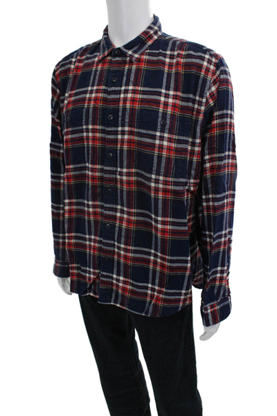 J Crew Men's Long Sleeves Cotton Button Down Multicolor Plaid Shirt Size XL