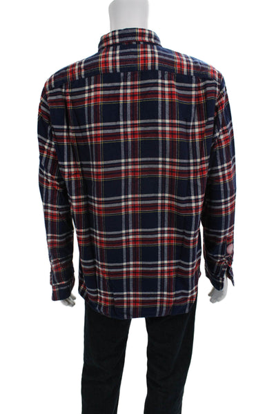 J Crew Men's Long Sleeves Cotton Button Down Multicolor Plaid Shirt Size XL