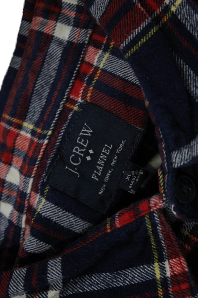 J Crew Men's Long Sleeves Cotton Button Down Multicolor Plaid Shirt Size XL