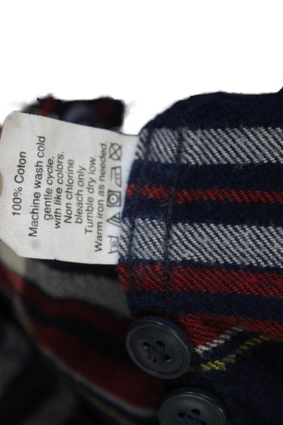 J Crew Men's Long Sleeves Cotton Button Down Multicolor Plaid Shirt Size XL