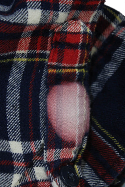 J Crew Men's Long Sleeves Cotton Button Down Multicolor Plaid Shirt Size XL