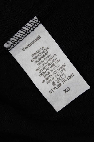 Veronica M Women Black Sleeveless V-Neck Tunic Tank Size M
