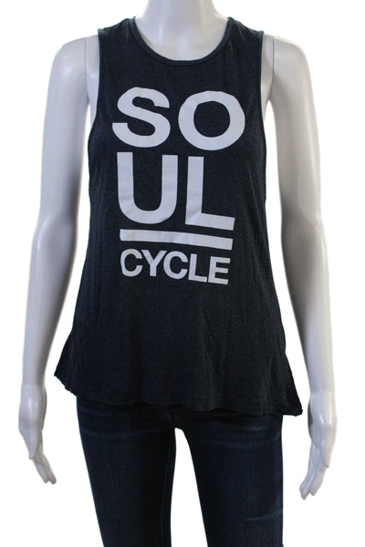 Soul Cycle Women Dark Blue Sports Sleeveless Tank Size M