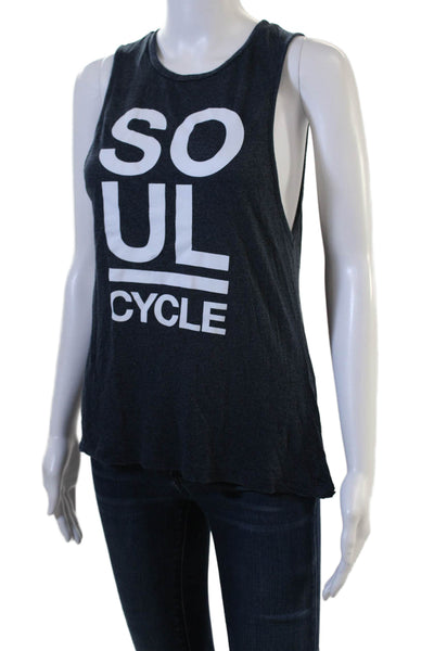 Soul Cycle Women Dark Blue Sports Sleeveless Tank Size M