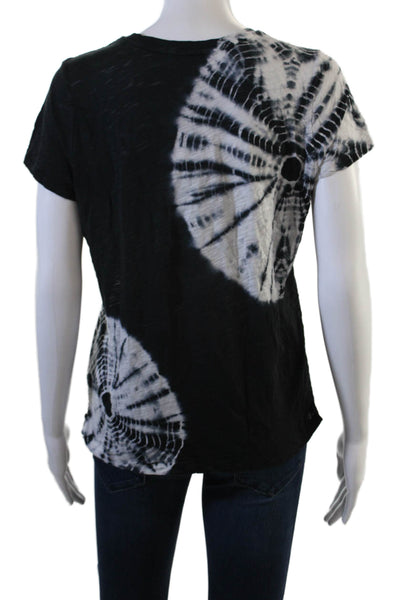 Goldie Womens Pima Cotton Basic T-Shirt Black Crew Short Sleeve Size S