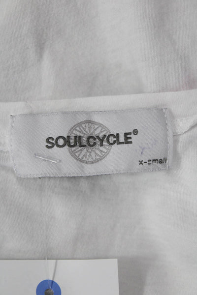 Soul Cycle Women Basic Sleeveless Black Cotton Crew Neck Tank Sports Size XS