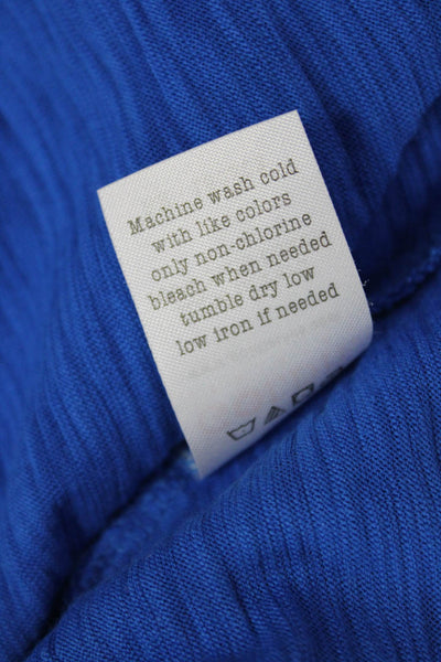 Goldie Women Basic T-Shirt Blue 100% Pima Cotton Crew Neck Short Sleeve Size S