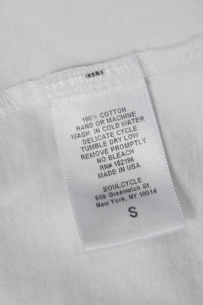 Soul Cycle Womens Sleeveless Tunic Tank White Cotton Skull Graphic Size S