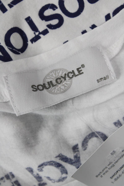 Soul Cycle Womens Sleeveless Tunic Tank White Cotton Skull Graphic Size S