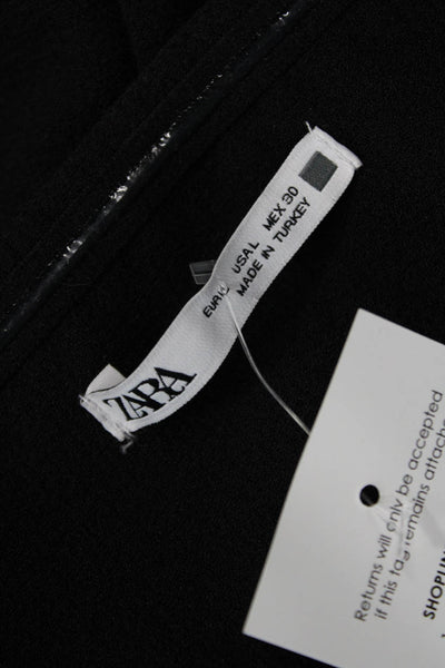 Zara Women Bodycon Maxi Dress Black Hook & Eye Sleeveless Size L