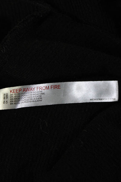 Intimately Free People Womens Black V-Neck Long Sleeve Button-Up Top Size XS